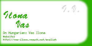 ilona vas business card